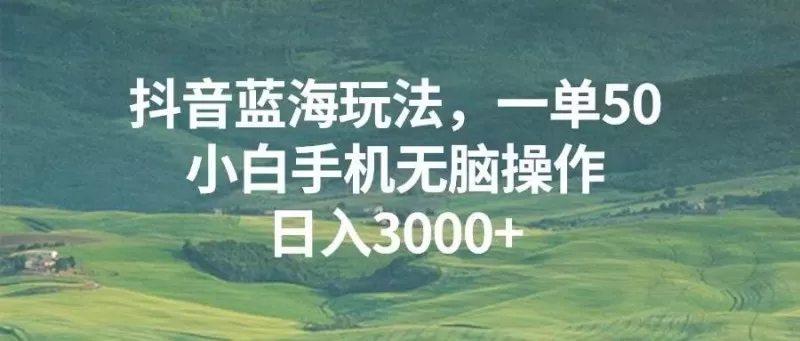 抖音蓝海玩法,一单50,小白手机无脑操作,日入3000+-颜夕资源网-第18张图片 抖音蓝海玩法,一单50,小白手机无脑操作,日入3000+-颜夕资源网-第18张图片