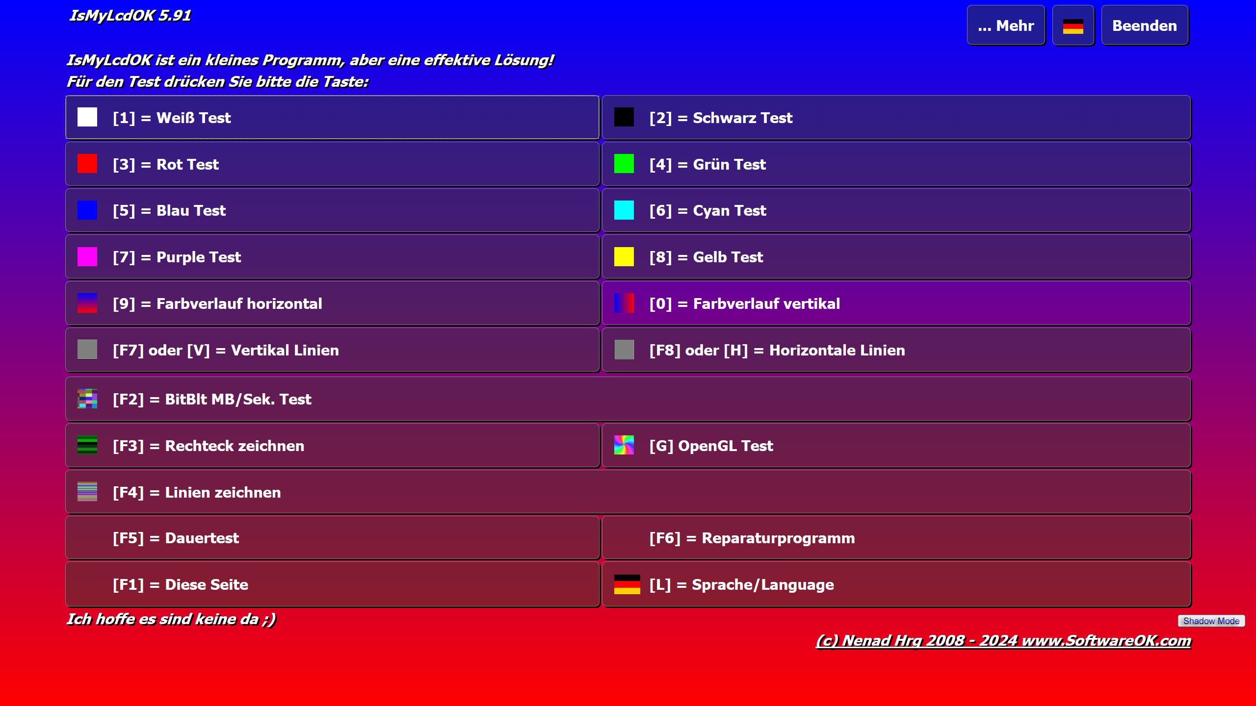 IsMyLcdOK 液晶显示器坏点检测 v5.91 中文绿色版-颜夕资源网-第18张图片