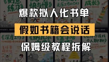 最新爆款拟人化书单玩法 假如书籍会说话 保姆级教程-颜夕资源网-第18张图片 最新爆款拟人化书单玩法 假如书籍会说话 保姆级教程-颜夕资源网-第18张图片