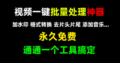 视频格式一键批量处理工具-颜夕资源网-第18张图片 视频格式一键批量处理工具-颜夕资源网-第18张图片
