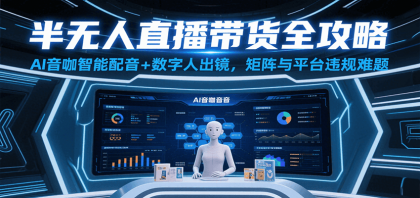 半无人直播带货全攻略:AI音咖智能配音+数字人出镜,解决账号矩阵与平台违规难题-颜夕资源网-第18张图片 半无人直播带货全攻略:AI音咖智能配音+数字人出镜,解决账号矩阵与平台违规难题-颜夕资源网-第18张图片