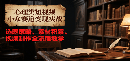 心理类短视频小众赛道变现实战,选题策略、素材积累、视频制作全流程教学-颜夕资源网-第18张图片 心理类短视频小众赛道变现实战,选题策略、素材积累、视频制作全流程教学-颜夕资源网-第18张图片