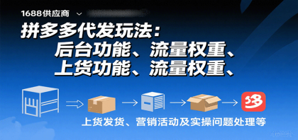 拼多多代发玩法：后台功能、流量权重、上货发货、营销活动及实操问题处理等-颜夕资源网-第18张图片