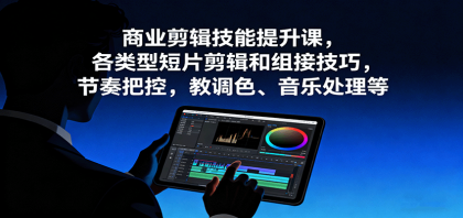 商业剪辑技能提升课,各类型短片剪辑和组接技巧,节奏把控,教调色、音乐处理等-颜夕资源网-第18张图片 商业剪辑技能提升课,各类型短片剪辑和组接技巧,节奏把控,教调色、音乐处理等-颜夕资源网-第18张图片