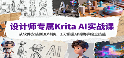 设计师专属Krita AI实战课:从软件安装到3D转换,3天掌握AI辅助手绘全技能-颜夕资源网-第18张图片 设计师专属Krita AI实战课:从软件安装到3D转换,3天掌握AI辅助手绘全技能-颜夕资源网-第18张图片