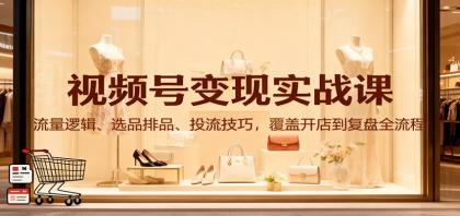 视频号变现实战课：流量逻辑、选品排品、投流技巧，覆盖开店到复盘全流程-颜夕资源网-第18张图片