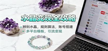 水晶小红书起号课：辨别水晶，规则算法，账号搭建，多平台模板，引流变现-颜夕资源网-第20张图片