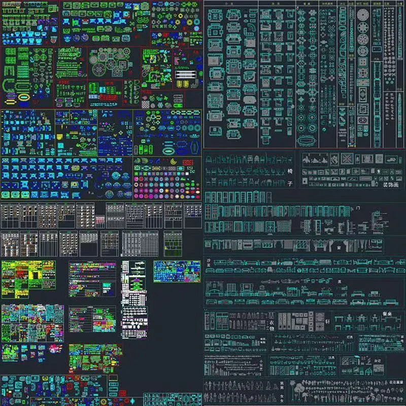 装修公司专用cad图库大全素材图库-颜夕资源网-第13张图片