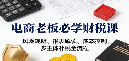 电商老板必学财税课：风险规避、报表解读、成本控制，多主体补税全流程-颜夕资源网-第18张图片